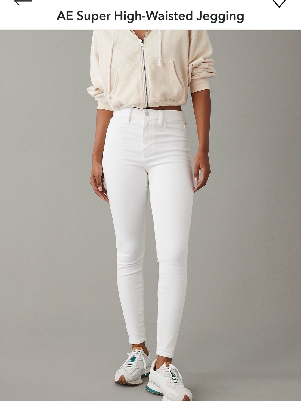 American Eagle Outfitters Super High-Waisted White Jeggings - Sz 14 SHORT